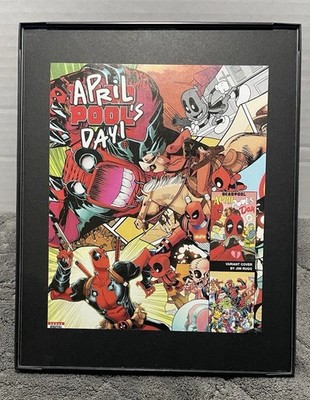Deadpool April Pool's Day #1 Marvel Comic Wall Art Framed 8'' X 10''