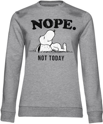 Peanuts Damen Nope Not Today Girly Sweatshirt PNC-53-PN001-H83-1