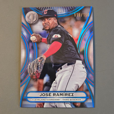 Topps 2025 Tribute Jose Ramirez #16 Blue Parallel Serial #119/150 Guardians
