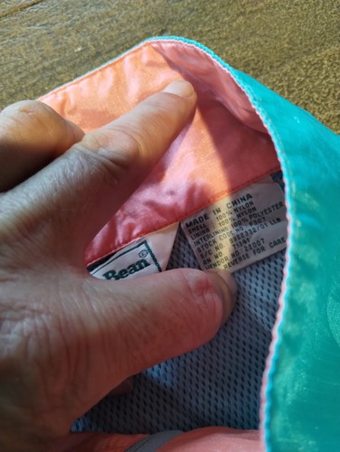 Giacca antipioggia LL Bean ventilata XL 1/2 zip tasca pullover giacca a vento colorata - Foto 4 di 12
