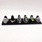 Nice Vintage-Modern Lot Of Six Costume Jewelry Rings--3 size 7--3 Adjustable