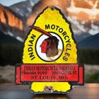 Vintage 8” X 6 1/4”  Motorcycles Die-Cut Arrow Head Porcelain Metal Dealer Sign