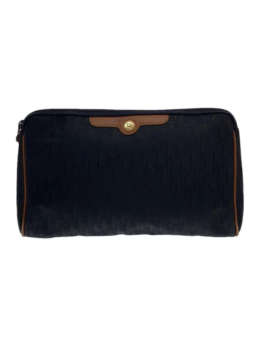 Pochette Christian Dior noire motif total