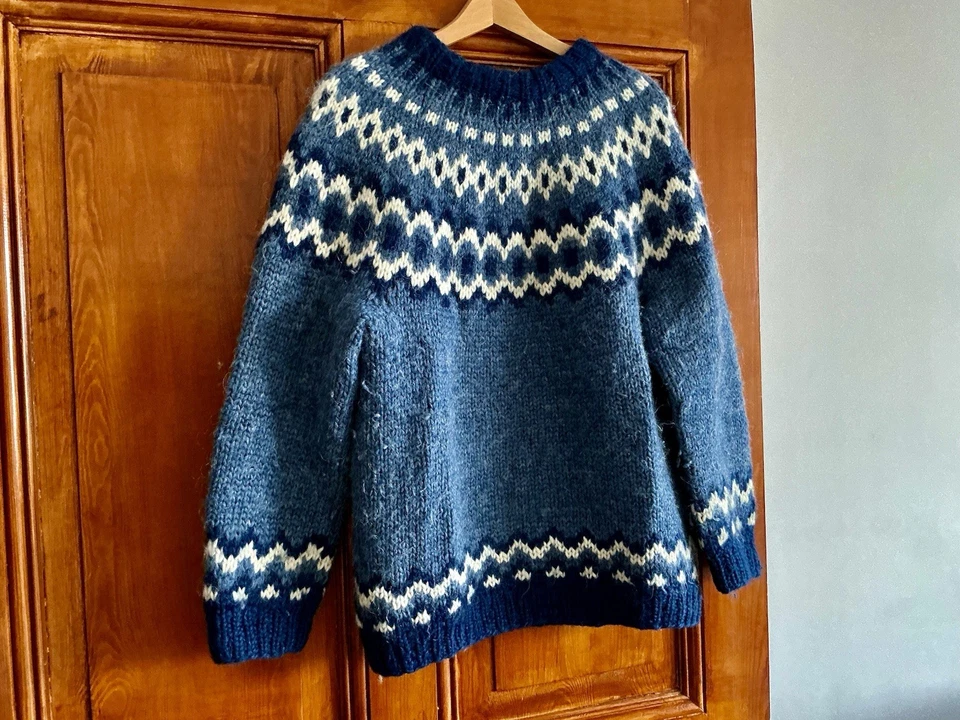 Original Islandpullover / Norweger Handknitted In Iceland Gr. L - Bild 3 von 4
