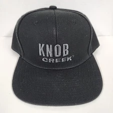 Knob Creek - Clermont Kentucky Bourbon Whiskey Snap Back Baseball Hat Cap Black