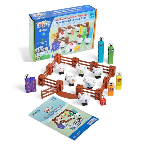 Learning Resources Mathlink Cubes Activity Set Numberblocks Counting Sheep Farm,-image