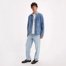 NWT $98 Levi's Premium 568 Loose Straight Linen+ Light Wash Jeans Men Size 31x32