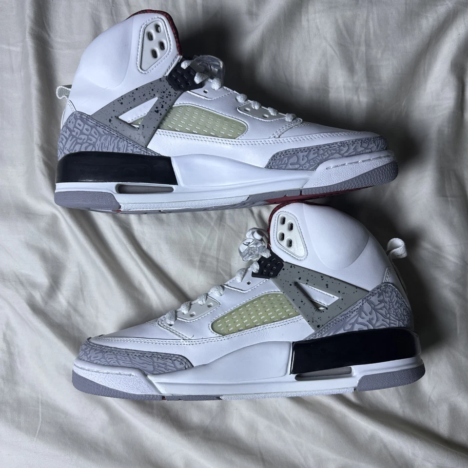 Size 9.5 - Air Jordan Spizike Cement Grey NIB Rare New Spiz’Ike White Cement - Image 2 of 4
