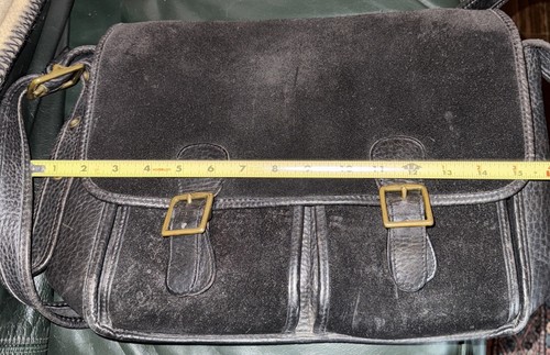 Borsa da campo Coach vintage Berkeley in camoscio nero - 5284 - Foto 9 di 12