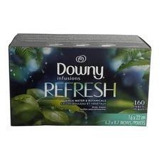 Downy Infusions REFRESH Birch Water & Botanicals Dryer Sheets 160 Count New