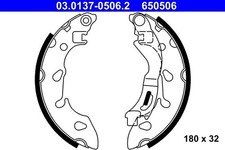 ATE BREMSBACKEN-SATZ HINTERACHSE passend für FIAT 500 PANDA FORD KA |