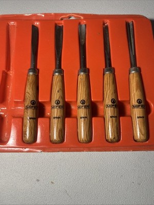 Set of 5 Mifer Professional Woodworking Chisel Set