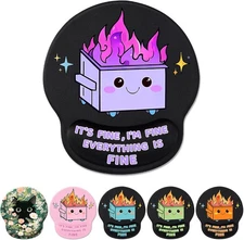 Ergonomic Mouse Pad with Wrist Support, Cute Funny Gel Mouse Pads Wrist Rest, Du