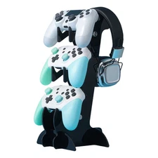 Gaming Headset & Game Controller Stand for PS5/PS4/PS3/PS2/Switch Pro/Xbox