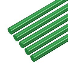 10 Pcs Green Plastic Rods 38 x 304mm ABS Round Stick Solid Bar DIY Model