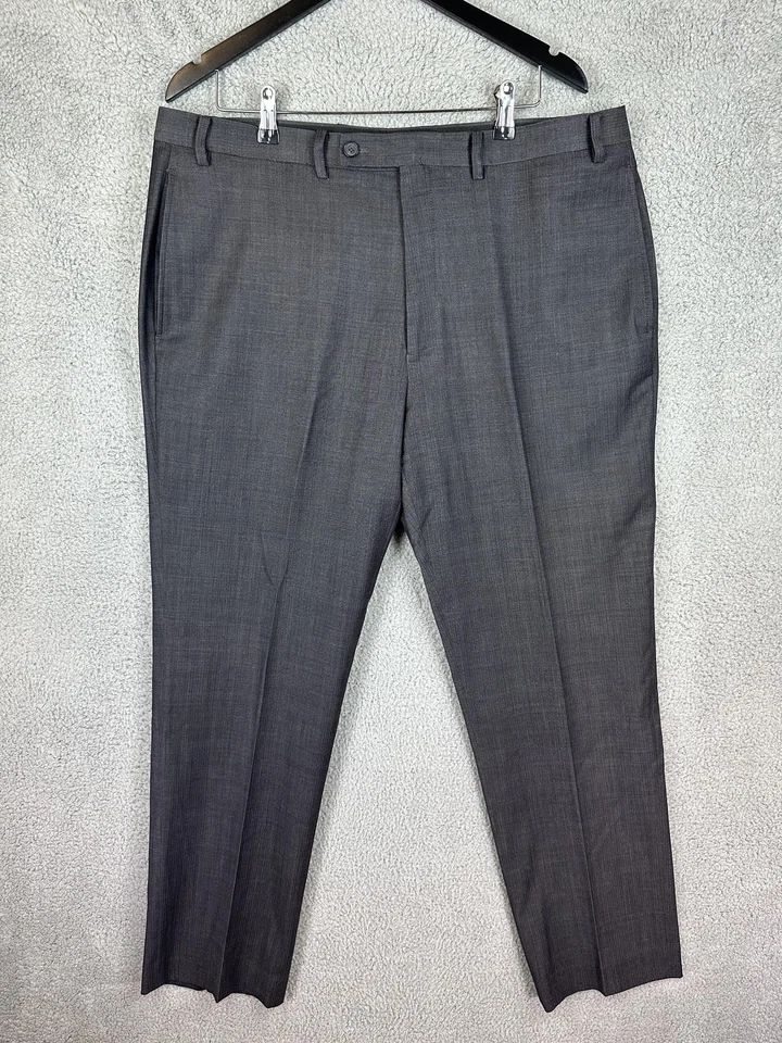 Брюки мужские Claiborne 38x32 40* серые шерстяная смесь платье брюки плоский передний классический - Изображение 2 из 4