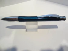 TERZETTI "FOURSOME" BLUE Metal Large Heavy Ballpoint Pen- Velvet Pouch