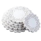 250 Pack Round Paper Doilies White Lace Paper Doyleys Party Wedding Tableware