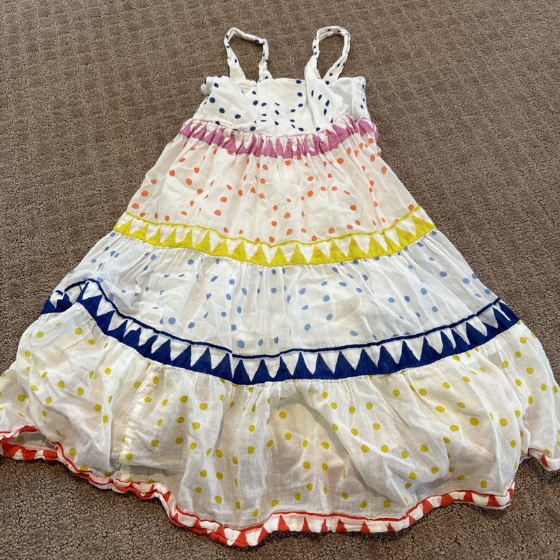 Girls Oliphant White Dot Sundress Size 6