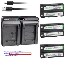 Kastar Battery Dual Charger for Pentax D-Li1 Ei-D-Li1 Trimble 29518 HP A920