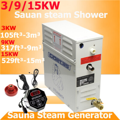 #ad 3 9KW Steam Generator Home Steam Machine Sauna Bath SPA Steam Shower 220V 240V $239.88