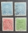 BRIEFMARKEN ÖSTERREICH K. u. K. 1917 ANK Nr. 204 A - 206 B , Gestempelt Gelaufen