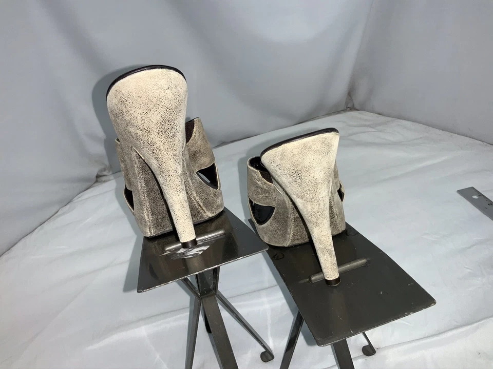 "Tacones de aguja Donald J Pliner talla 8 gamuza tostada 5"" Italia gitana nuevos sin etiquetas YGI G0S-44" Foto 4 de 4