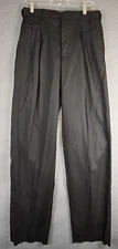 VTG Falcone 90s Men's Pleated Front Pants Black 40R Unhemmed NWT - Deadstock