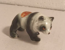 Vintage Miniature Bone China Panda Bear 2"