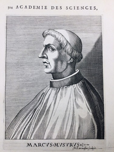 Marcus Musurus Marco Musuro 1682 Helénista De Origen Griego Creta Grabado Raro - Picture 1 of 3