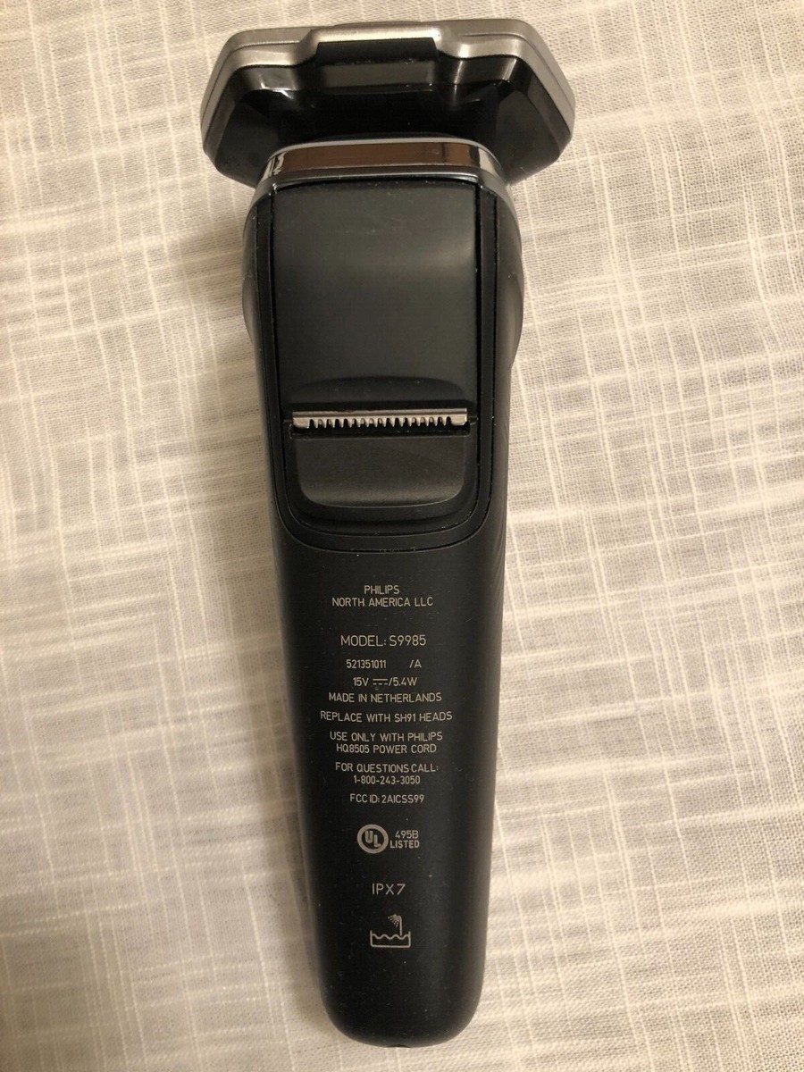 Philips Norelco Shaver S9985 Mens Silver Black Rechargeable Shaver