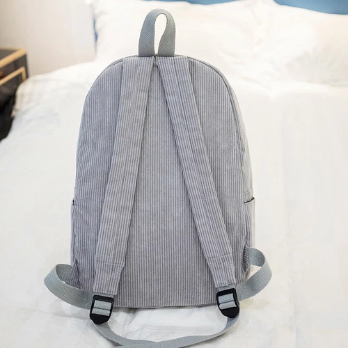 Personalized Custom Name Backpack Rucksack Corduroy School Bag College Kids AU - Picture 9 of 21