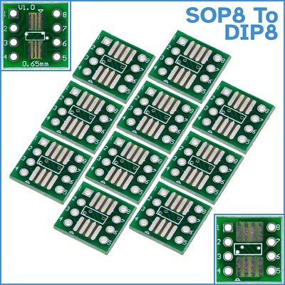 10pcs SOP8 To DIP8 IC Adapter SO8 SOIC8 TSSOP8 Converter Breakout Board Module