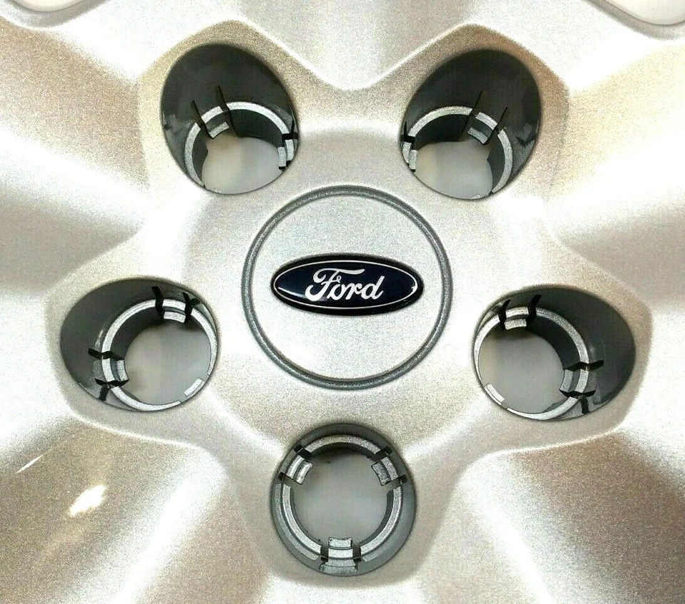 Ford Explorer 2011-2019 logotipo 5 radios 17" cubierta de rueda tapacubos plateada nuevo OEM Foto 2 de 4