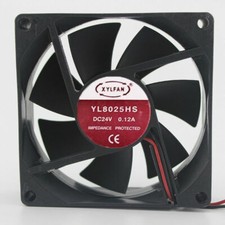 1PC XYLFAN 8025 8CM YL8025HS DC24V 0.12A 2-wire inverter cooling fan