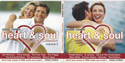 HEART & SOUL   A Valentine's Collection ( SUNDAY EXPRESS Newspaper Double CD )