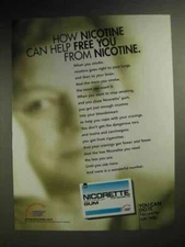 1997 Nicorette Nicotine Gum Ad - Free You From Nicotine
