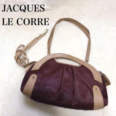 Jacques Le Corre Harako 2Way Shoulder Bag Leather Handbag Bordeaux