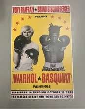 Jean Michel Basquiat Andy Warhol Boxing Gallery Exhibition Promo Poster REPRINT