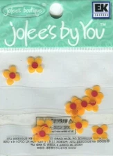 Orange Impatiens, flower scrapbook 3D embellishment Jolee's by You JJAA174
