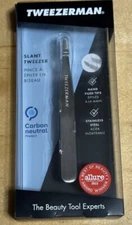 Tweezerman 1231R Classic Silver Stainless Steel Slant Tweezer Sealed