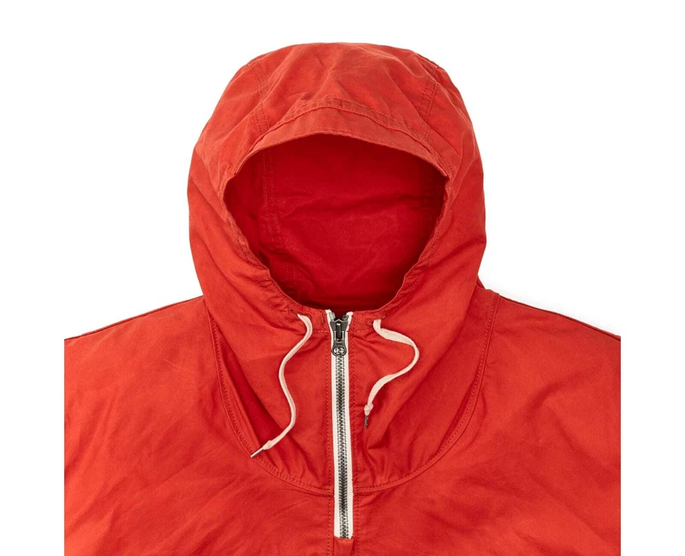 Filson Ranger Anorak 20248770 Ex Orange Bright Red Waxed Pullover Quarter Zip - Image 3 of 4