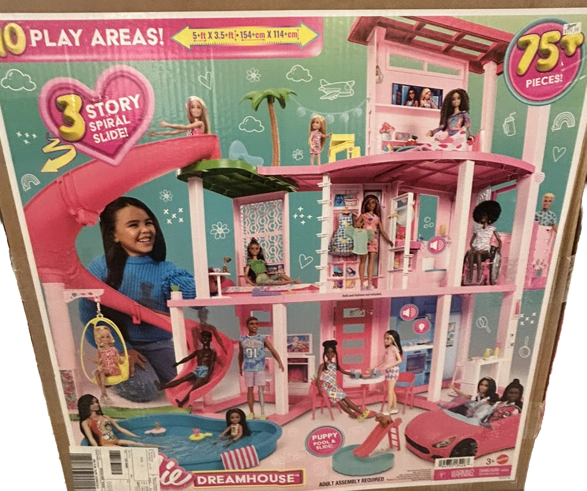 Barbie DreamHouse New In Box Dollhouse 2023 Elevator, Lights and Sounds  GRG93