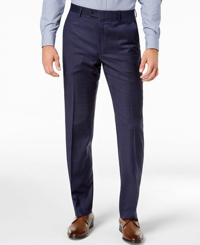 ralph lauren navy plaid ultraflex dress pants