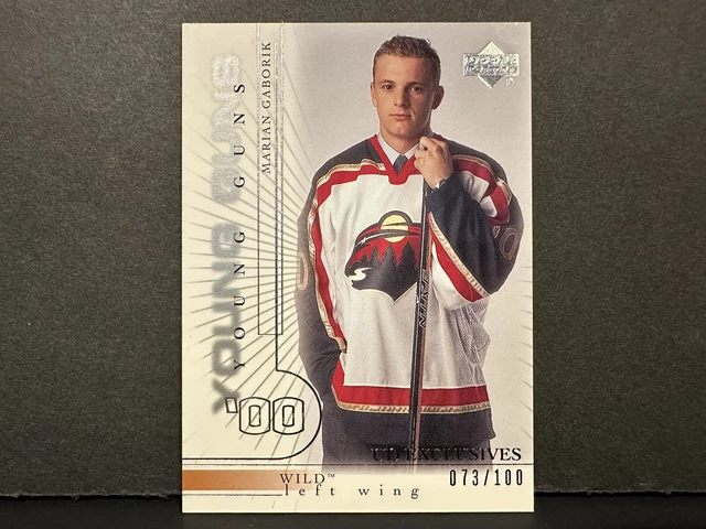2000-01 Upper Deck #229 Marian Gaborik Young Guns Exclusive /100 Wild Rookie SP