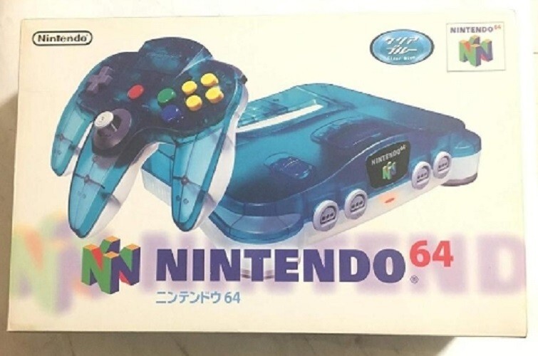ニンテンドー64本体 セットクリアブルー NINTENDO64 Nintendo64 Clear Blue Console Original box Tested N64 with Box