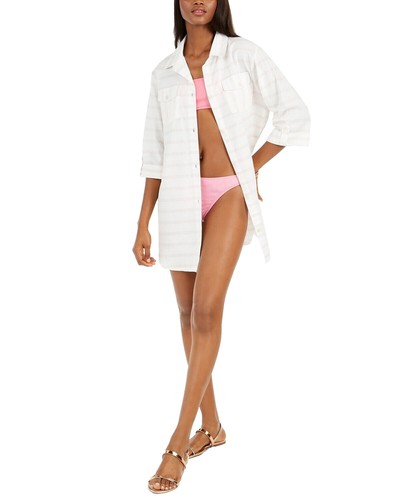 Cover-up Dotti Blanc - Taille M, Capuche, Sans Manches, Idéal Plage