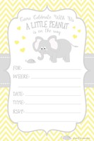 Little Peanut Elephant Baby Shower Invitations - Boy Or Girl Gender Neutral -... on sale Little Peanut Elephant Baby Shower Invitations - Boy Or Girl Gender Neutral -... on sale