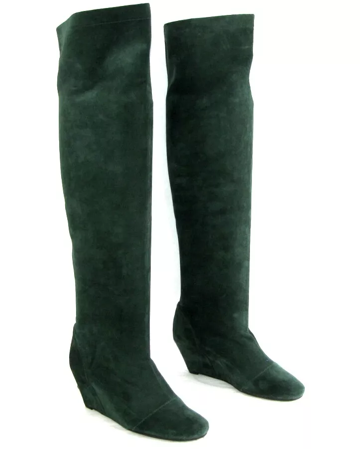 Green wedge hotsell boots