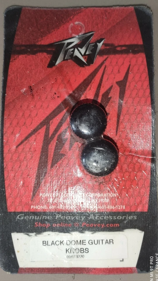 Peavey  black dome Knobs Guitar Bouton Lourd Potentiomètre - Photo 1/1